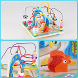 NNETM Wooden Activity Cube Educational Toy for Toddlers