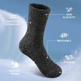 NNETM 5 Pairs of Thick Solid Crew Socks for Men - Winter Essentials