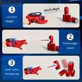 Shunfei Spider Web Funny Trick Gloves - Creative Hero Toy, Ideal Halloween And Christmas Gift, Multi-Player Interactive Party Game, Durable ABS Material, Red Version