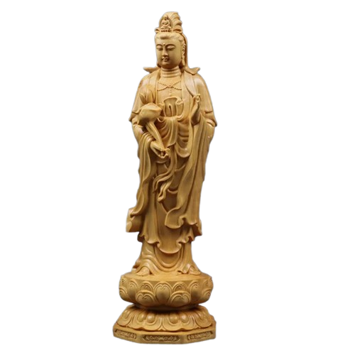 NNEOBA Wooden Guanyin - Ru Laifo Statue