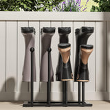 NNETM Black Metal Shoe Rack Organizer for Entryway