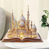 NNETM 2D Flat Acrylic Mosque Desktop Tabletop Decoration