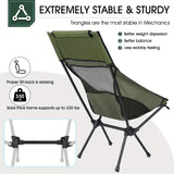 NNETM Folding Camping Chair Lightweight High Back Seat