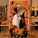 1pc, Orange for halloween Photo Frame Backdrop, Pumpkin Witch Design Photo Booth Frame, Hollow Out Frame Photo Photobooth Props Decor, Backdrop Banner Perfect for Halloween Decor, Happy for halloween Atmosphere Supplies