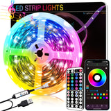 394in/10m Smart Bedroom LED Light, RGB Music Sync Strip Light with 44-Key Remote And App Control, Multiple Modes, Timing, Dimming, Flashing, Suitable for Bedroom, Living Room, Halloween, Christmas Gifts, Holiday Party, And Wedding Decor