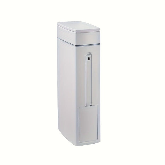 NNETM Trash Can with 4.5L Space-Saving Toilet Brush