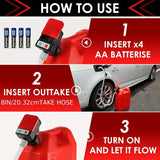 NNETM Portable Battery-Powered Fuel Pump Nozzle Series - Red