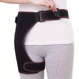 NNETM 1pc USB Heated Hip Support Brace with Vibrating Massage and Adjustable Strap