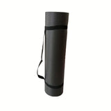 NNETM Premium 0.8cm Thick Black Yoga Mat with Carry Strap