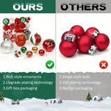NNETM Enchanting Elegance: 106-Piece Christmas Ball Ornament Set