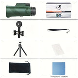 NNETM 80x100 Monocular Telescope with Phone Clip and Tripod - Green