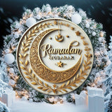 NNETM Ramadan Mubarak Aluminum Crescent Star Decor