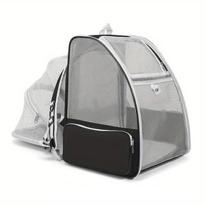 NNETM Expandable Cat Backpack Carrier with 3-Sided Mesh