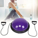 NNETM Balance Ball Gym Training Exercise Half Fitness with Pump & Band - Purple