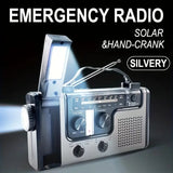 NNETM Solar Hand Crank Power Emergency Radio with Multi-Band Functionality