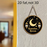 NNETM Ramadan Wooden Moon & Stars Eid Wall Hanging
