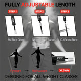 MACYO Lightweight Jump Rope - 5mm Matte PVC, Adjustable Tangle-Free & Kink-Free, Speed Rope for Men & Women, Home Fitness Cardio Workouts & Endurance Training, Black, Durable & Comfortable Grip, Home Workout Equipment | Sleek Black Rope | Smooth Texture R