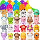 NNETM Set of 24 Pre-Filled Easter Eggs with Squishy Toys
