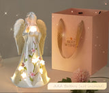 LED Angel Figurine with Glowing Heart