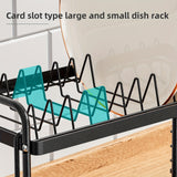 NNETM Metal Kitchen Dish Rack with Drainboard