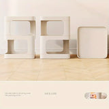 NNETM Tiered Shelf Bedside Table - White