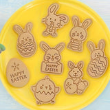 NNETM Rabbit Easter Egg Cookie Mold Set (8 Pieces)