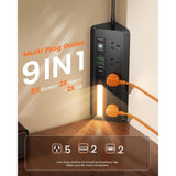 NNETM 9-in-1 Power Strip USB-C Surge Protector