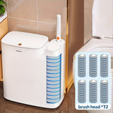 NNETM Bathroom Trash Can with Toilet Brush & 72 Heads