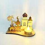 NNETM Islamic Ramadan Candle Holder Mosque Design Eid Decor