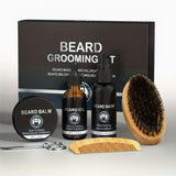 Men's Beard Grooming Kit with Oil, Balm and Accessories