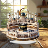 NNETM Bohemian Crystal Mecca Mosque Tabletop Decoration