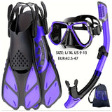 NNETM 3-Piece Snorkeling Set with Fins and Mask