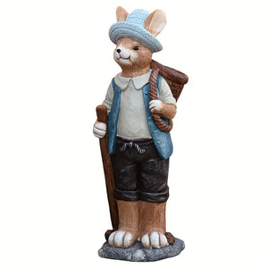 NNETM Squirrel Outdoor Garden Statue with Basket