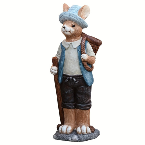 NNETM Squirrel Outdoor Garden Statue with Basket