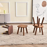 NNETM 1pc Wood Shoe Stool - Walnut