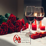 NNETM Charming Acrylic Heart-Shaped Red Bird Ornament