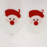 6-Piece Handmade Crochet Santa Claus Coaster Set