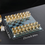 Glass Chess Drinking Game Set