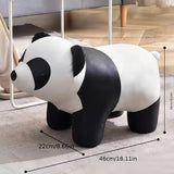 NNETM Solid Wood Bench - Charming Panda-Shaped