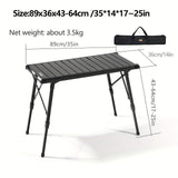 NNETM Portable Aluminum Camping Table Adjustable Height
