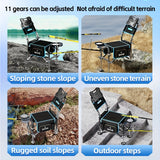 NNETM Portable Fishing Chair Adjustable Foldable Black Iron