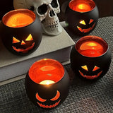 NNETM 6-Piece Table Centerpiece Set – Black & Gold Glass Candle Holders