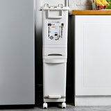 NNETM Wheeled Press-Top Kitchen Recycling Bin