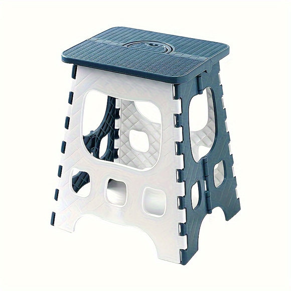 NNETM Folding Stool Portable Plastic Chair Blue