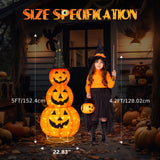 5Ft Orange 3-Layer Retractable Fabric Pumpkin – Halloween Standing Decoration