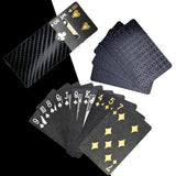 Black Plastic Playing Classic Poker Cards with Storage Box