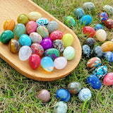 NNETM 20pcs Natural Polished Stone Chakra Egg Crystal Set