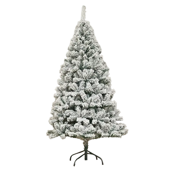 NNETM High-End 180cm Christmas White Simulation Artificial Snow Cedar Tree with 600 Branches