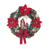 NNEOBA Sacred Christmas Wreath Ornaments Pine Cone Berry Print