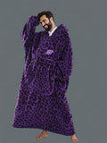 NNETM Leopard Print Fleece Hoodie